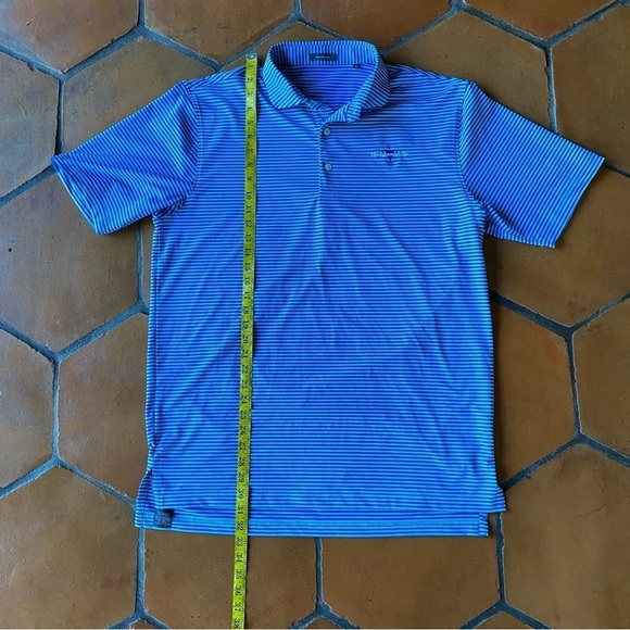 Turtleson polo Mens large striped Embroidered golf performance Shirt Athleisure - Picture 7 of 8
